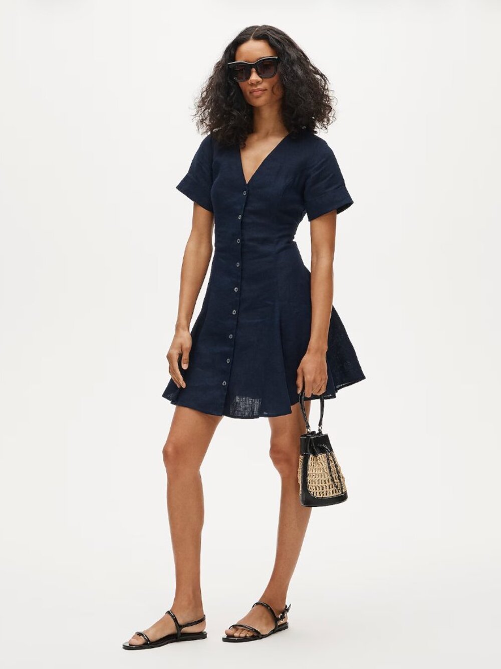 LIKE NEW!  j crew Fleur mini dress in linen MEDIUM